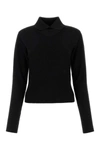 Jil Sander Woman Black Wool Blend Sweater In Black