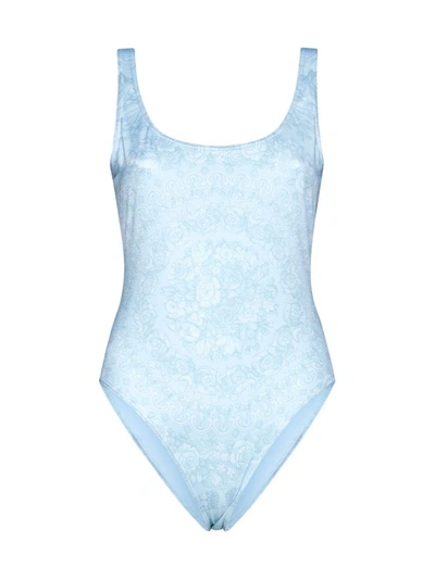 Versace Swimwear In Pale Blue
