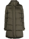 Woolrich Alsea Puffy Parka Down Jacket In Green