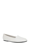 Easy Street Thrill Perforated Flat In White