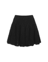 Alaïa High-rise Wool-blend Open-knit Miniskirt In Black