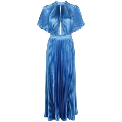 L'idée Elite Pleated Maxi Dress In Blue