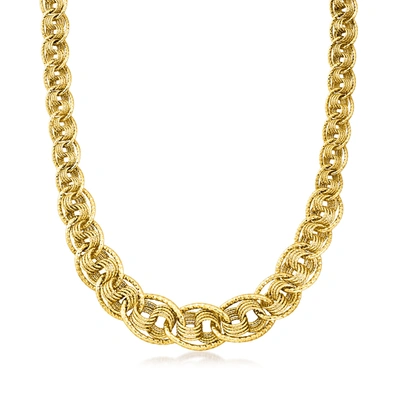 Ross-simons 14kt Yellow Gold Oval Rolo-link Necklace