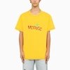 ERL ERL | YELLOW CREW-NECK T-SHIRT WITH WEARS