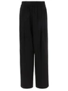 Brunello Cucinelli Poplin Wide Trousers In Black
