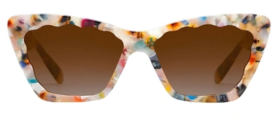 Krewe Brigitte Gelato Cat Eye Sunglasses In Brown