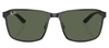 Ray Ban Rb3721 Sunglasses Silver Frame Green Lenses 59-17 In Green