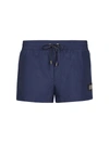 DOLCE & GABBANA SHORT SWIMMING BOXER WITH LOGO PLATE