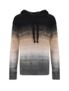 Laneus Gradient-effect Knitted Hoodie In C.c.13 Var 3