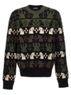 BURBERRY CHESS SWEATER SWEATER, CARDIGANS MULTICOLOR