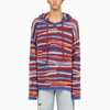 Erl Gradient Knitted Oversized Hoodie In Multicolor