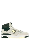 New Balance High-top Sneakers With Contrast Sole And Perforated Toe Box In Green