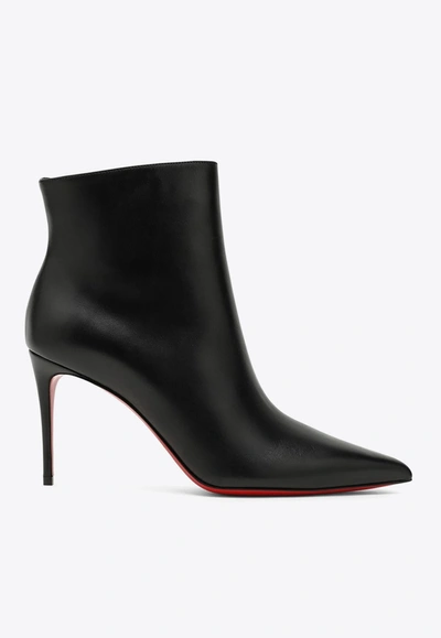 Christian Louboutin So Kate Booty 85 Leather Ankle Boots In Black