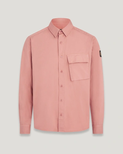 Belstaff Scale Shirt In Rust Pink