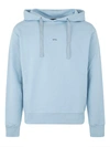 Apc A.p.c. Logo Printed Drawstring Hoodie In Blue