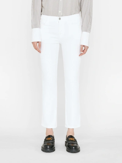 Frame Le High Straight Jeans In White
