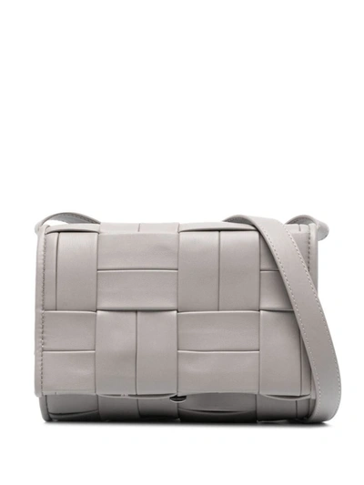 Themoirè Feronia Twist Weaved Crossbody Bag In Gray