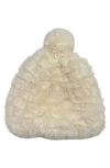 Marcus Adler Faux Fur Pom Beanie In Ivory