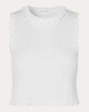 Cecilie Bahnsen Vimona Vest Faustine Crochet White White M In White