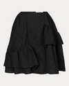 CECILIE BAHNSEN WOMEN'S VANILLA GRAPPOLO MATELASSÉ SKIRT