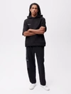 Pangaia Double Jersey Cargo Joggers In Black