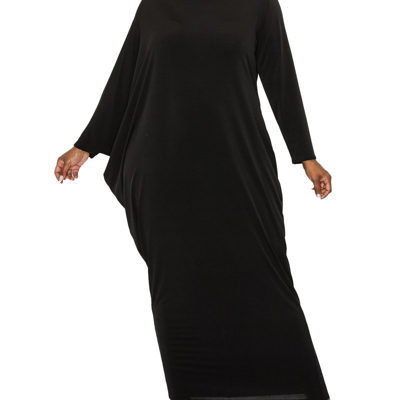 Livd Plus Size Louella Asymmetrical Maxi Dress In Black
