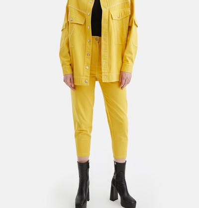 Nocturne Women's Oversized Jacket In Yellow