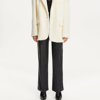 Nocturne Faux Fur Double-breasted Jacket In Ecru