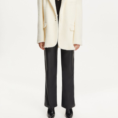 Nocturne Faux Fur Double-breasted Jacket In White