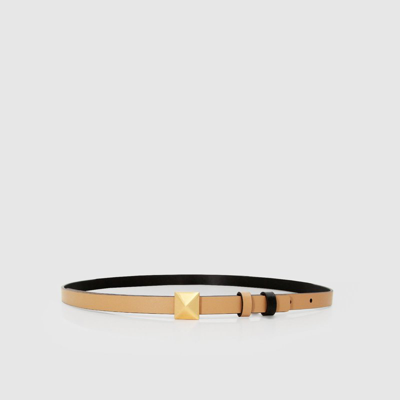 Belle & Bloom Cleopatra Pyramid Stud Leather Belt In Brown