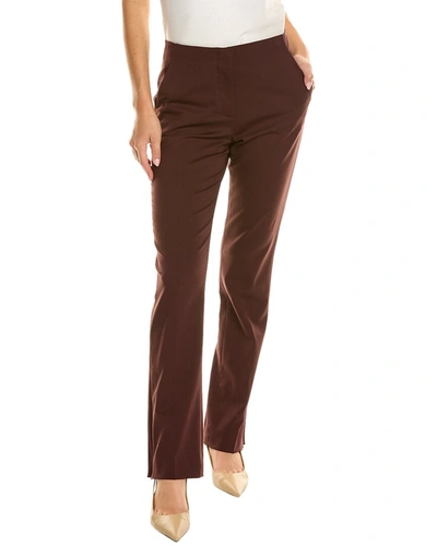 St John Stretch Wool-blend Pant In Red