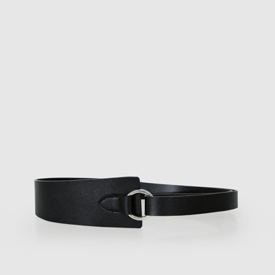 Belle & Bloom New Divide Leather Belt In Black
