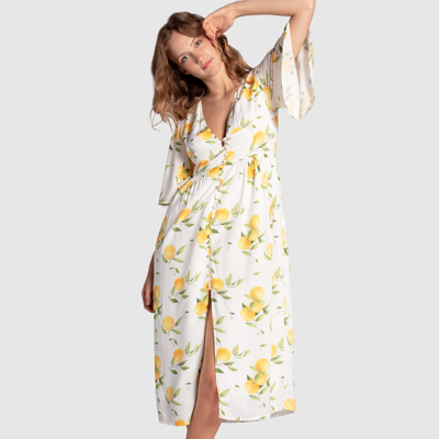 Belle & Bloom Crazy Love Button Up Dress In White
