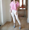 Brooke Wright Puff Tunic Top In Pink In Pink