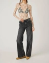 Free People Ava High-waist Bootcut Jeans In Black