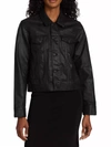 7 FOR ALL MANKIND CLASSIC COATED TRUCKER JACKET IN BLACK