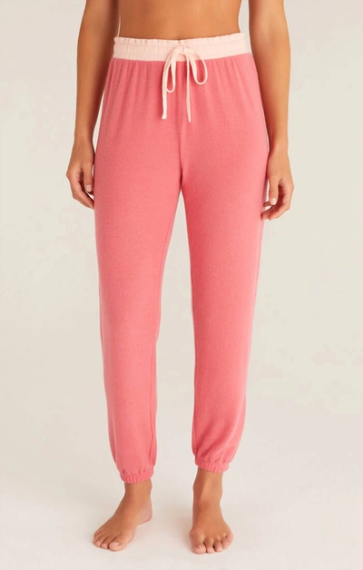 Z Supply Sweetie Brushed Jogger In Pink