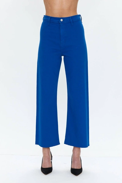 Pistola Penny Wide Leg Flare Jeans In Cobalt In Blue