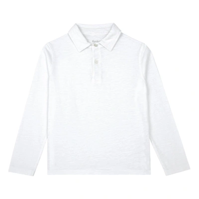 Hartford Long Sleeve Polo In White