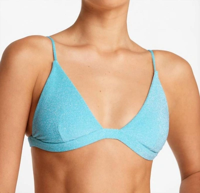 Mikoh Taga Top In Lurex Pool In Blue