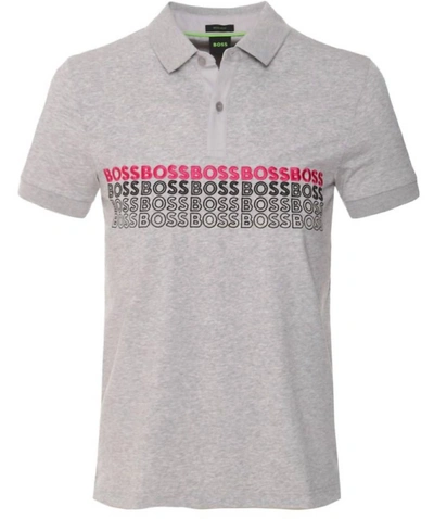 Hugo Boss Men Pavel Cotton Polo Shirt In Light/pastel Grey