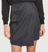 IRO FANG STRIPED SKIRT IN ANTHRACITE GREY