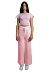Hinnominate Chic Pink Palazzo Pants With Drawstring In Pink