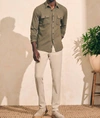 Faherty Legend Sweater Shirt Olive Melange Twill Xxl In Multi