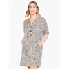 Nic + Zoe Plus Size Inky Dots Button-down Midi Dress In Multi