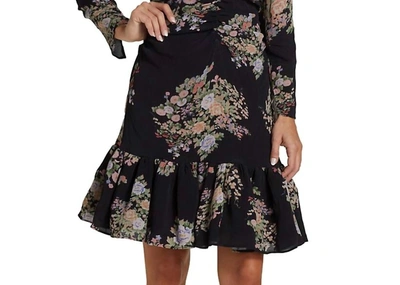 Bytimo Festive Floral Ruched Dress In Multi