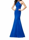 Colette By Mon Cheri High Neck Gown In Royal Blue In Blue