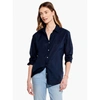 Nic + Zoe Long Sleeve Cotton Button-up Shirt In Purple