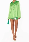 Show Me Your Mumu Smith Button Down Shirt In Bright Green Luxe In Green