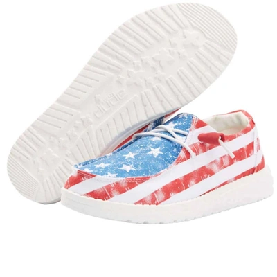 Hey Dude Women's Wendy Comfort Shoe In Star Spangled In Multi